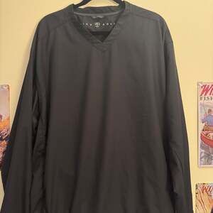 Nike Jacket Mens Size XL Black Golf Windbreaker V Neck